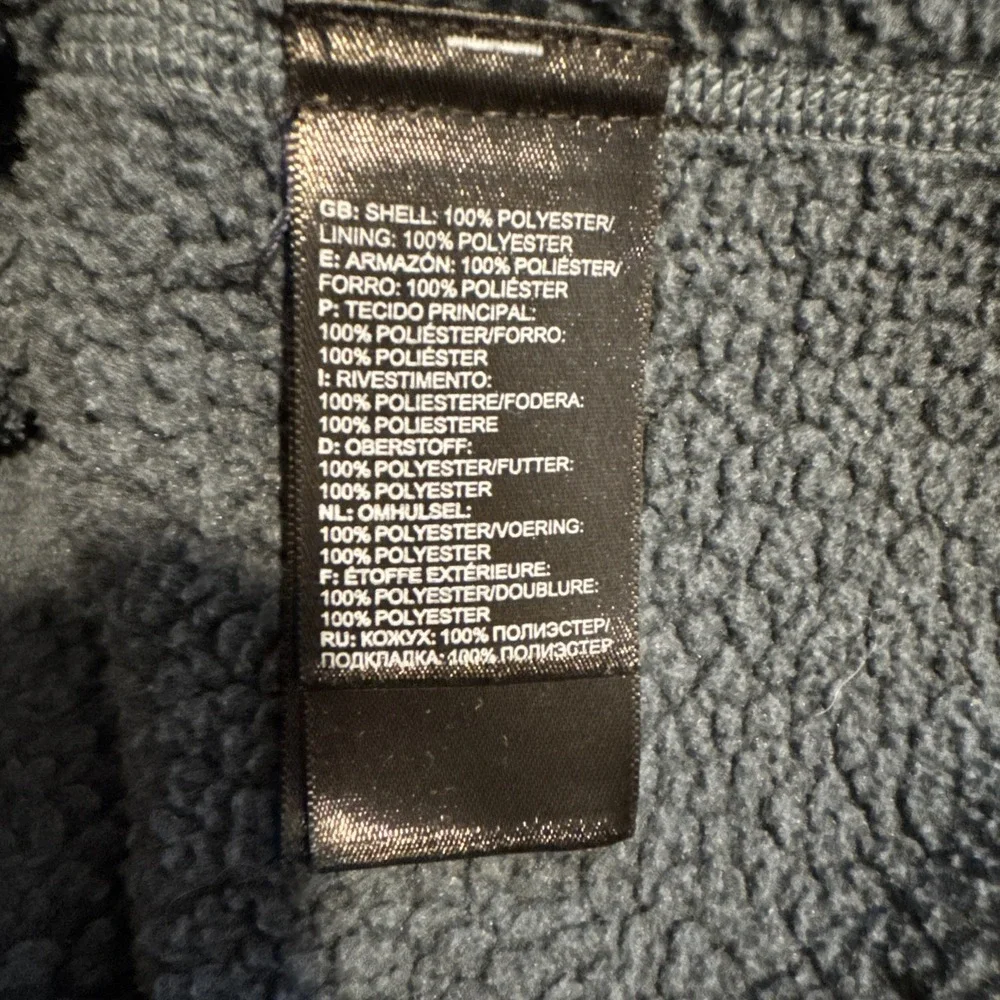 The North Face Men's Small 1/4 Zip Fleece Pullover Sweater Charcoal Blue